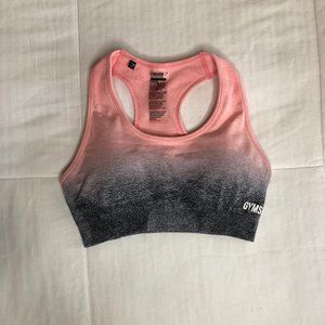 Gymshark Ombre Seamless Sports Bra Peach S